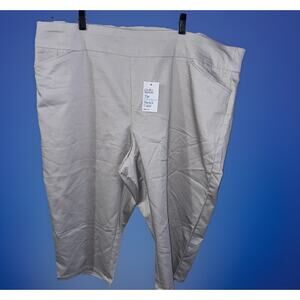 Womens Plus Beige 24W Effortless Stretch Capri Pants Croft & Barrow NWT